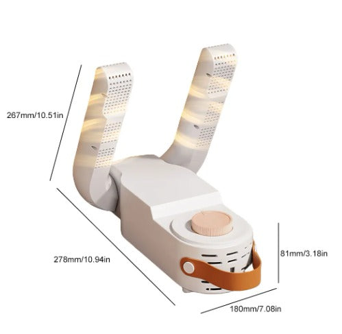 SECADOR ELÉCTRICO DE ZAPATOS  PORTATIL CON LUZ UV